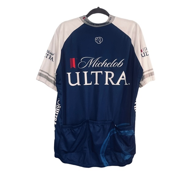 PEARL iZUMi Cycling Jersey Michelob Ultra Size XXL Blue White - Picture 3 of 6